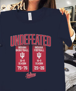 Indiana Hoosiers Undefeated Seasons Shirt – 50 Years Football & Basketball Tees