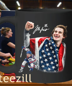 Jack Hughes Signature Hockey Shirt - USA Gold Hockey Champion Tee Mug