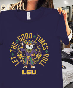 LSU Tigers Mardi Gras Mike Mascot Premium Tee Shirts