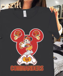 Mickey Mouse Love Heart Shirt – Washington Commanders Football Tee