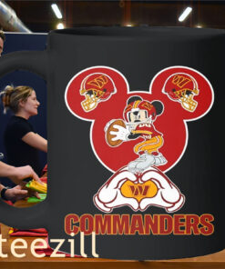 Mickey Mouse Love Heart Shirt – Washington Commanders Football Tee Mug