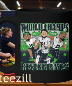 Seattle Football World Champions Caricatures Tee ShirtMug