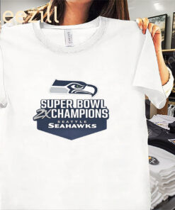 Seattle Seahawks 2X Champions Shirt - Super Bowl LX & XLVIII Championship Tee