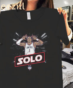 Solo Ball Name Pose Tee - Huskies Basketball Shirt