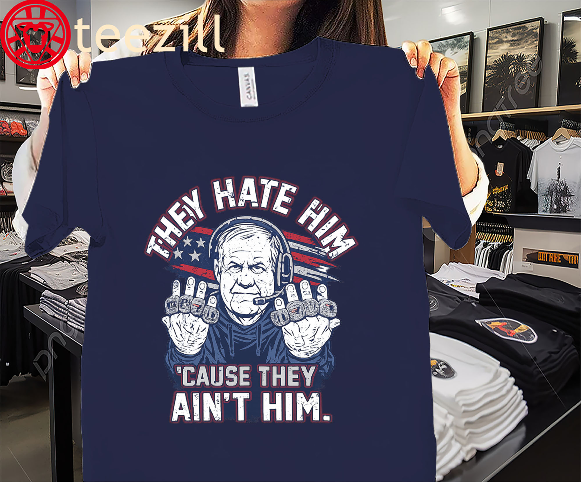 They Hate Him 'Cause They Ain't Him Tee Shirt - Coach Rings Apparels