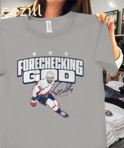 Tom Wilson Forechecking God Shirt – DC Hockey Fan Tees