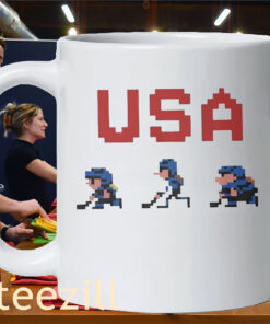 USA Hockey Inspired Pixel Art Shirt – Retro 8-Bit Hockey Tee Mug