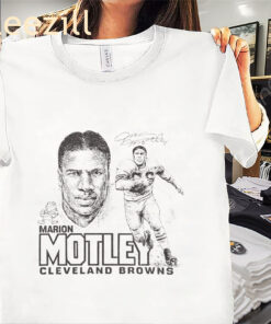 Vintage Marion Motley Signature Cleveland Browns Football Shirt