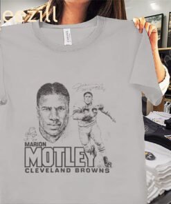 Vintage Marion Motley Signature Cleveland Browns Football Shirts