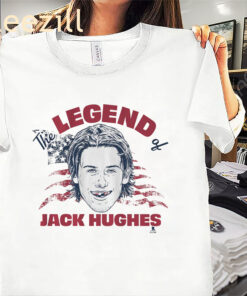 Apparel The Legend of Jack Hughes Shirt – Hockey Player American Hero Tee