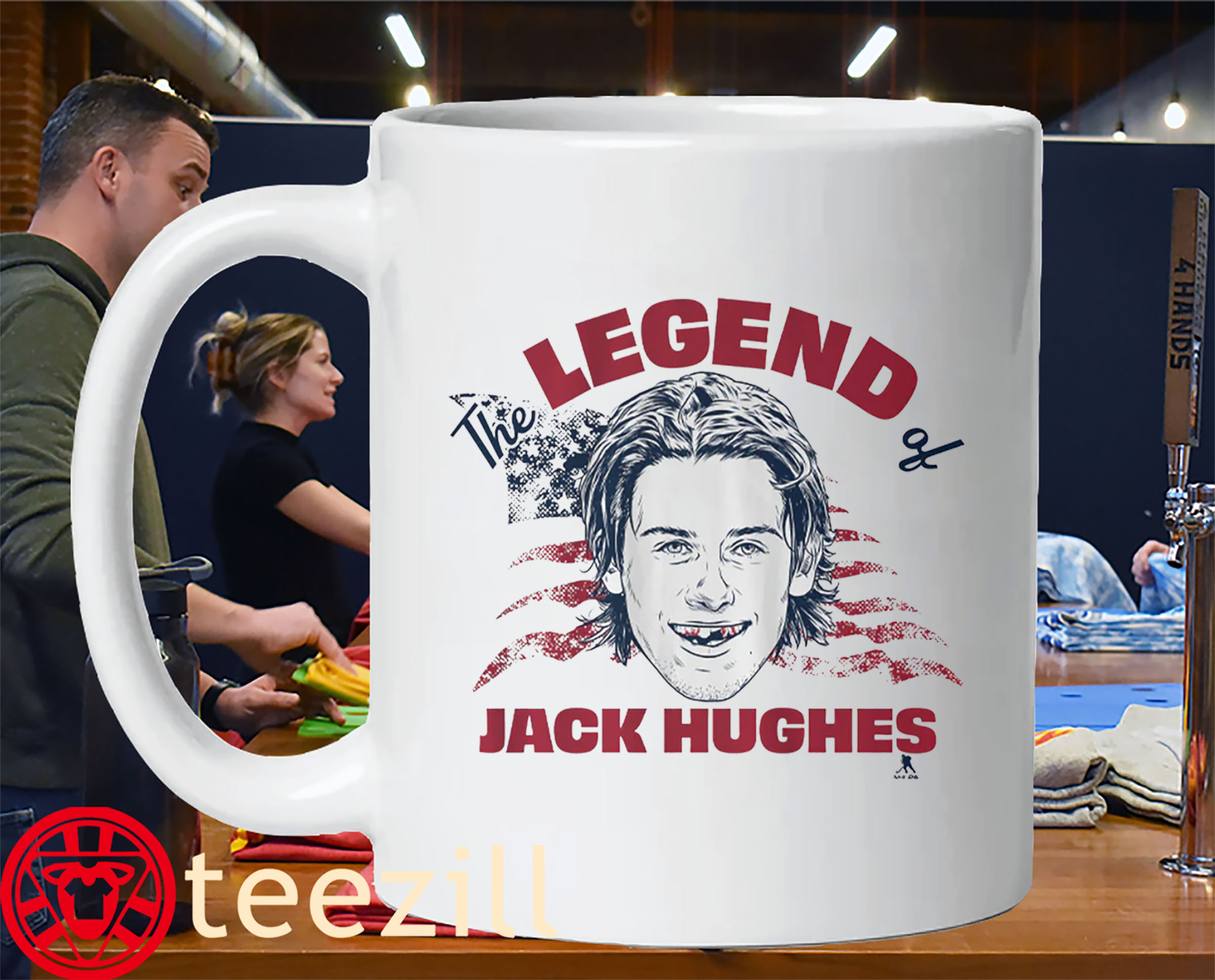 Apparel The Legend of Jack Hughes Shirt – Hockey Player American Hero TeeMug