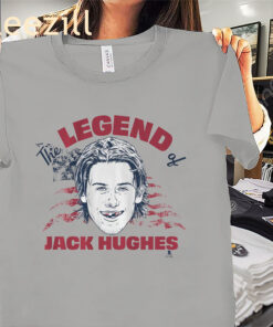 Apparel The Legend of Jack Hughes Shirt – Hockey Player American Hero Tees