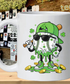 Baseball Drip Ice Cream Youth Shirt – St. Patrick’s Day Baseball Graphic Tee for BoysMug