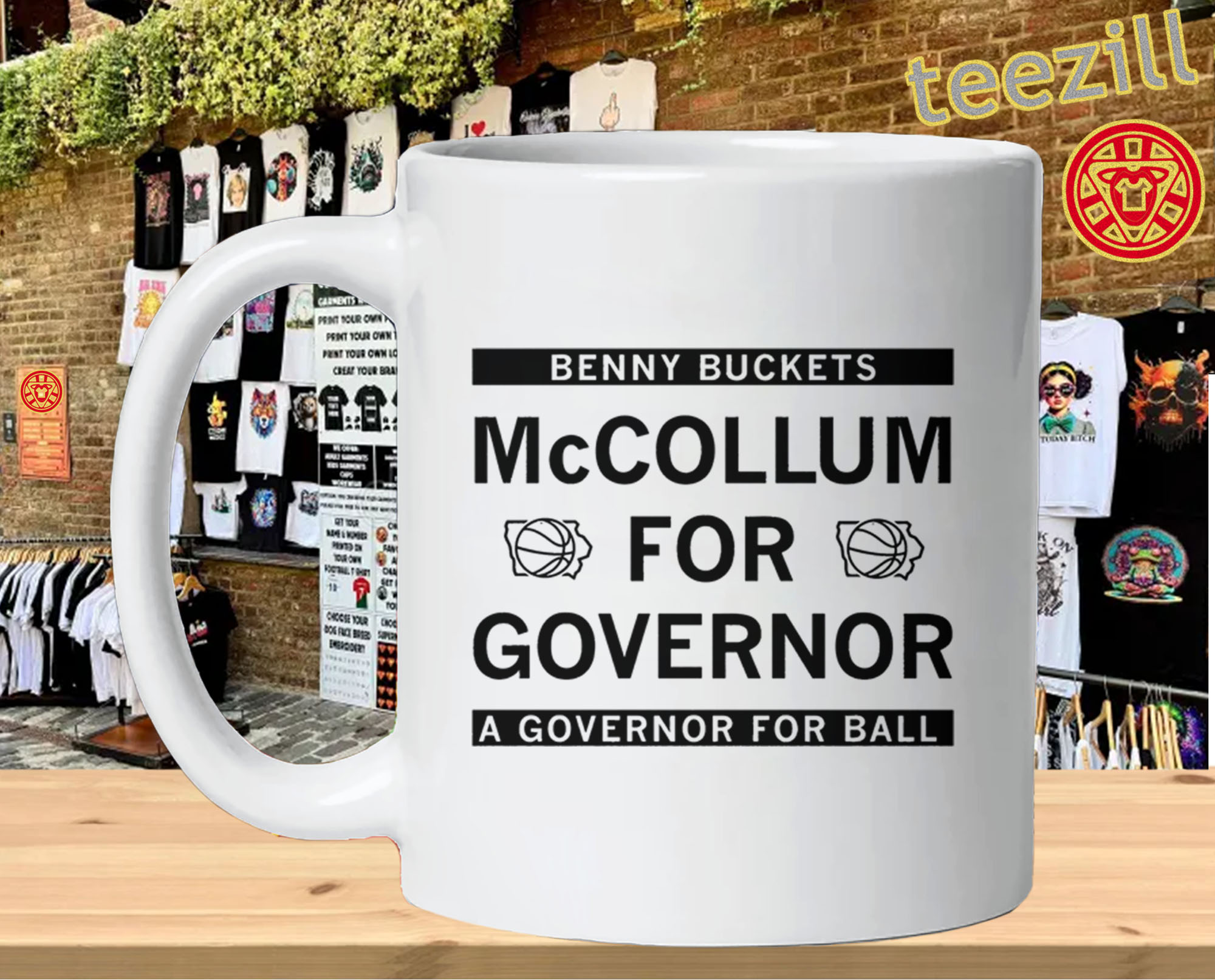 Benny Buckets McCollum For Governor Shirt – Funny Basketball Mug