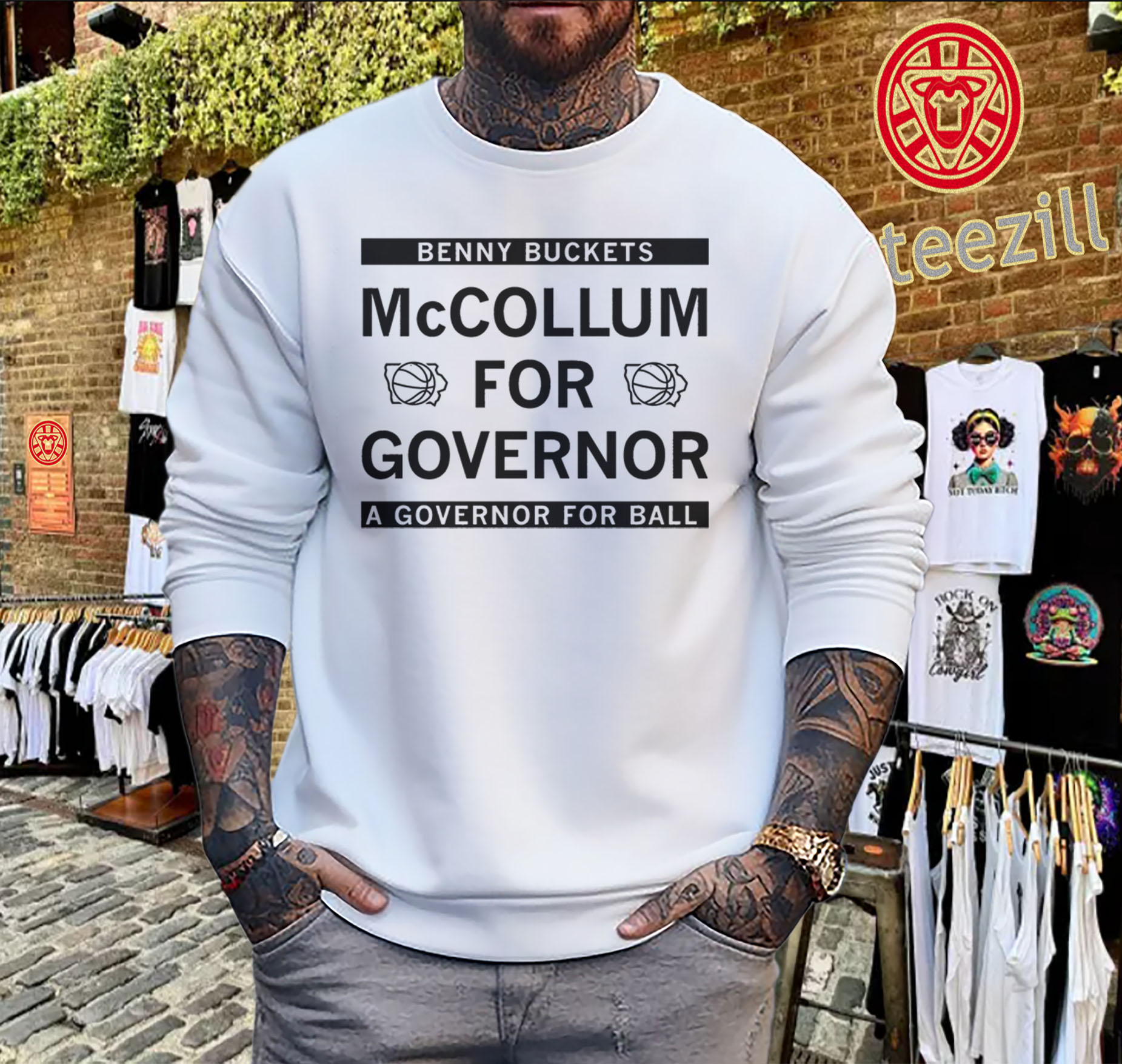 Benny Buckets McCollum For Governor Shirt – Funny Basketball Sweater
