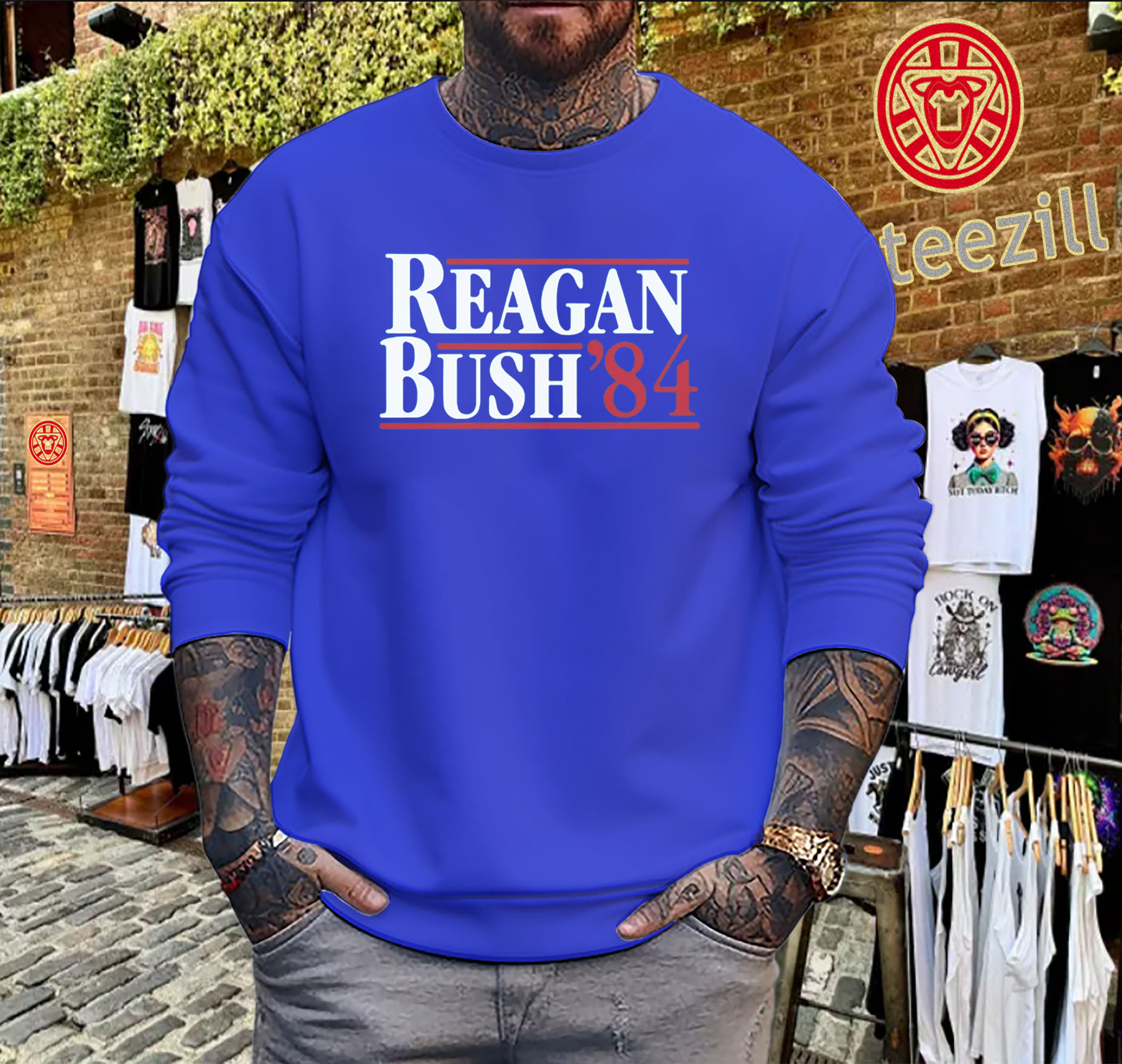 Classic Reagan Bush 84 Tee – Vintage Political Campaign Shirt Sweater