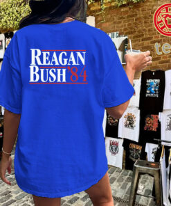 Classic Reagan Bush 84 Tee – Vintage Political Campaign ShirtMKUniex