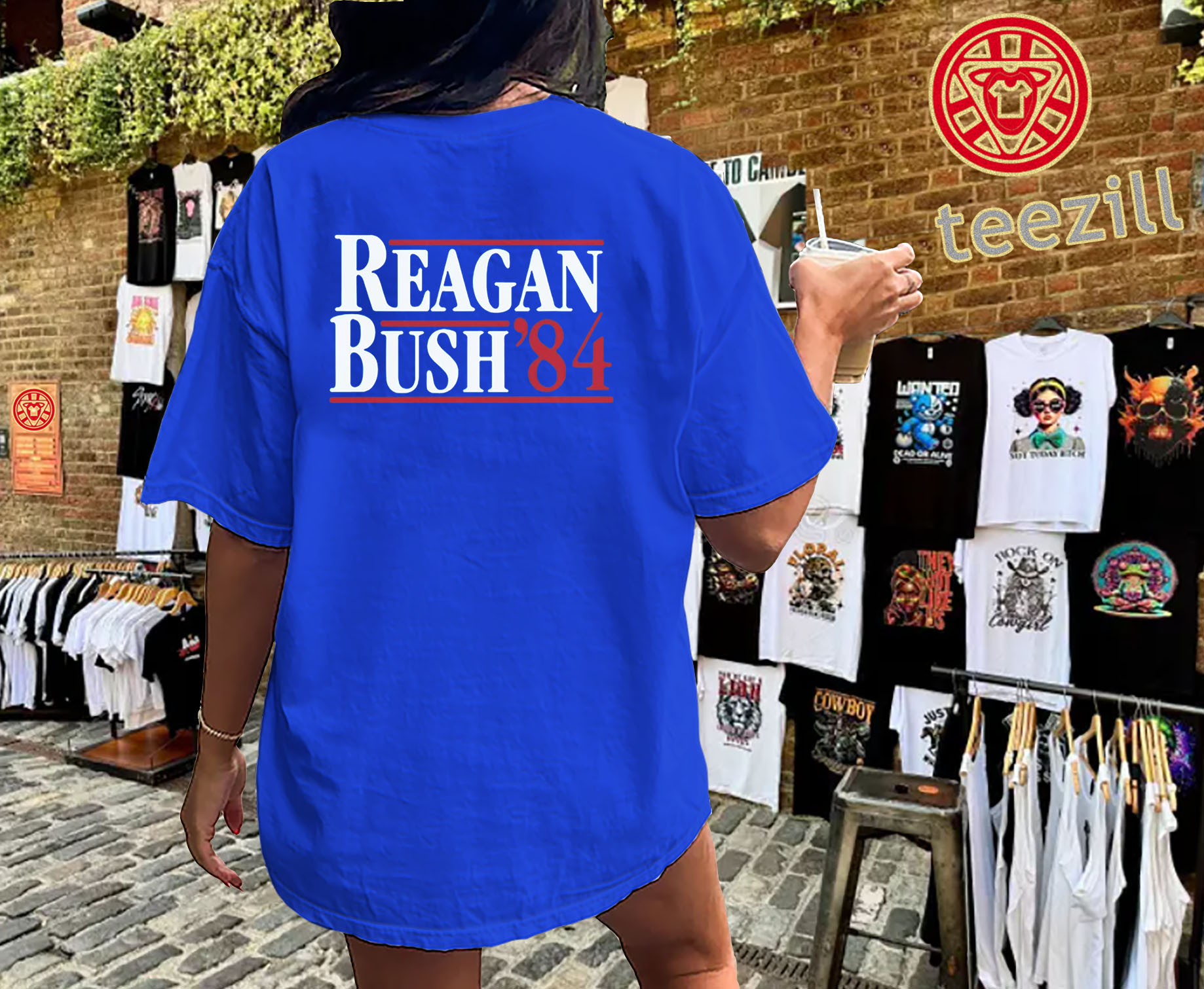 Classic Reagan Bush 84 Tee – Vintage Political Campaign ShirtMKUniex
