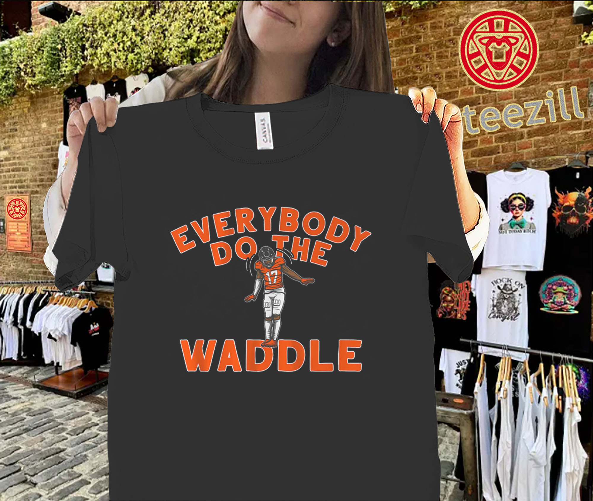 Denver Everybody Do the Waddle Shirt – Jaylen Waddle Fan Graphic Tee