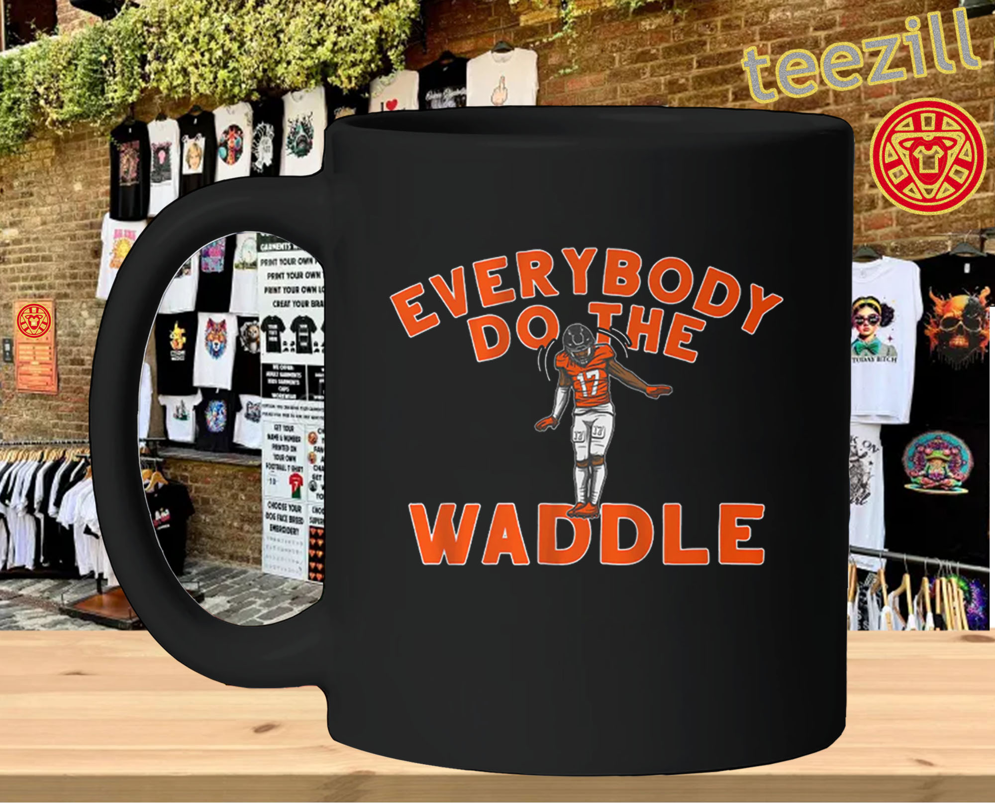 Denver Everybody Do the Waddle Shirt – Jaylen Waddle Fan Graphic TeeMug Design