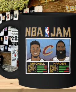 Donovan Mitchell & James Harden Shirt – Cavaliers NBA Jam Retro TeeMug Design