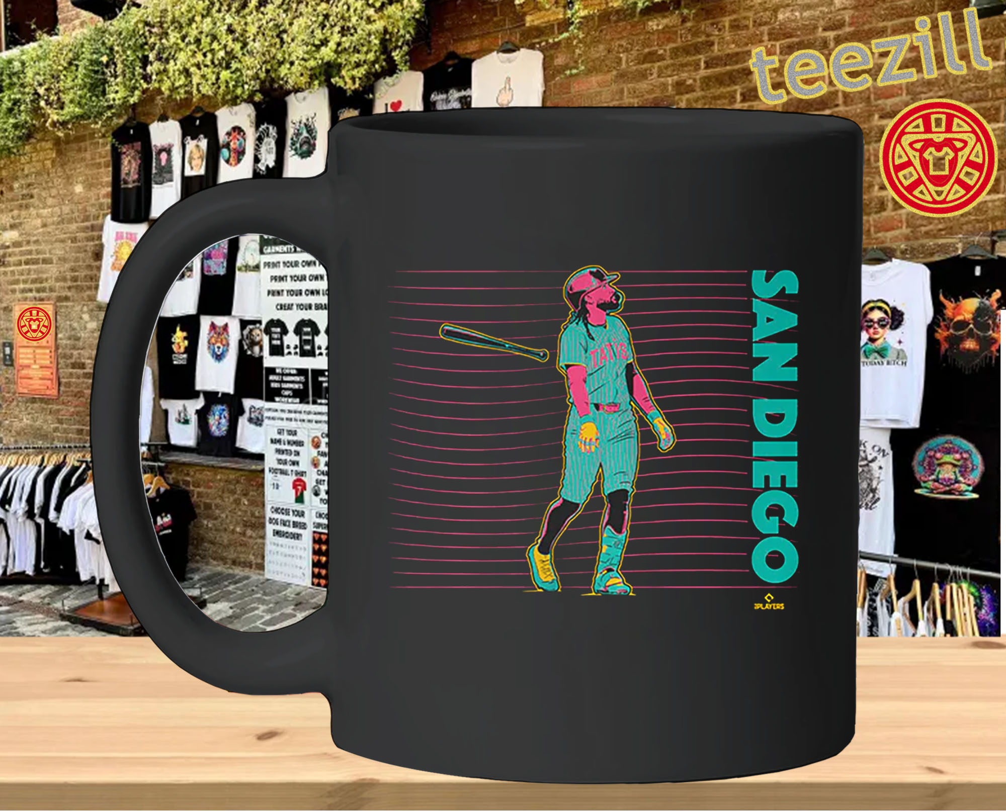 Fernando Tatis Jr Neon Nights Slam Diego Baseball Tee Mug Design