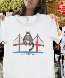 Funny Cat Shirt – San Francisco Bridge Graphic Tee