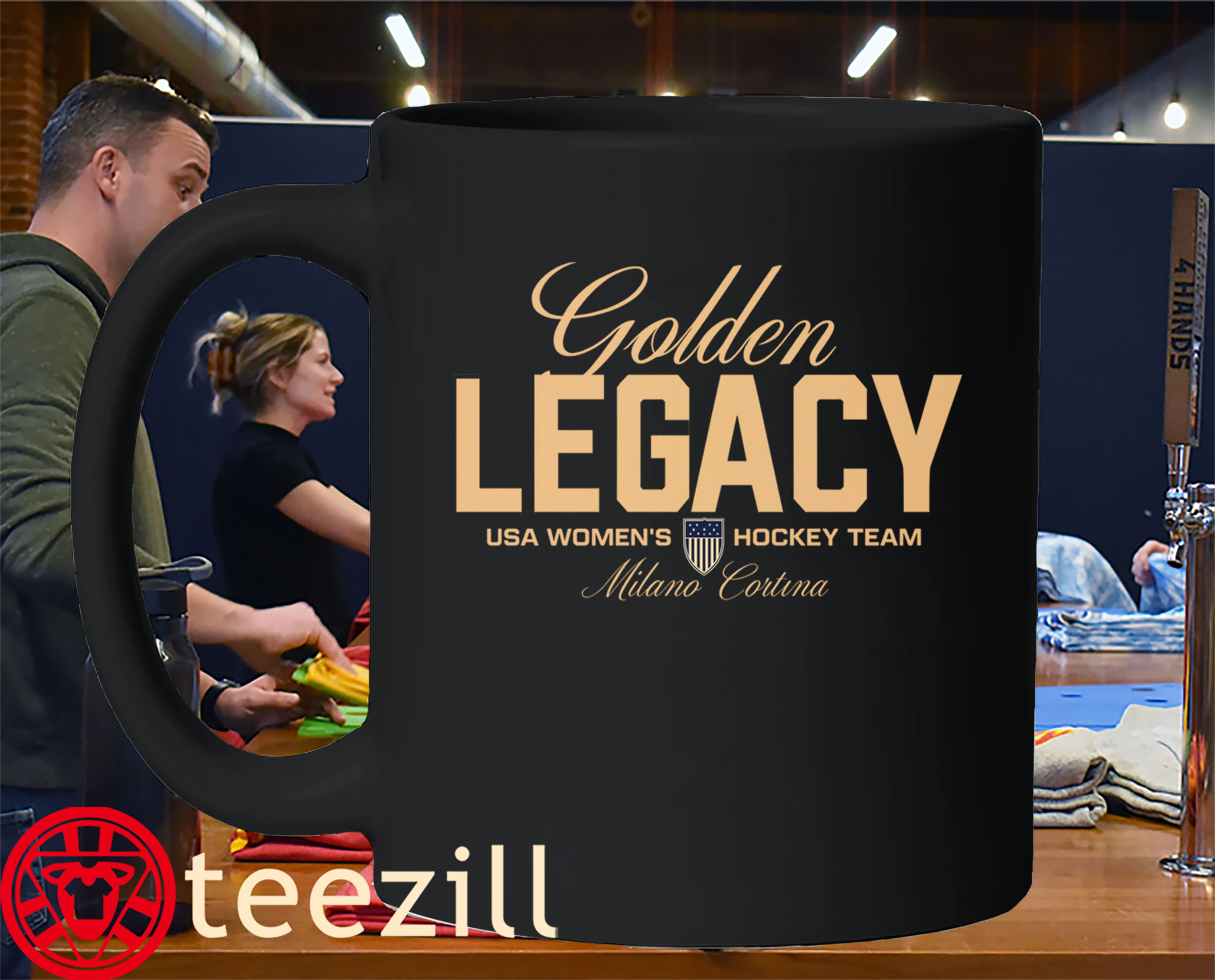 Golden Legacy Women’s USA Hockey Team Shirt – Vintage USA Hockey Fan TeeMug
