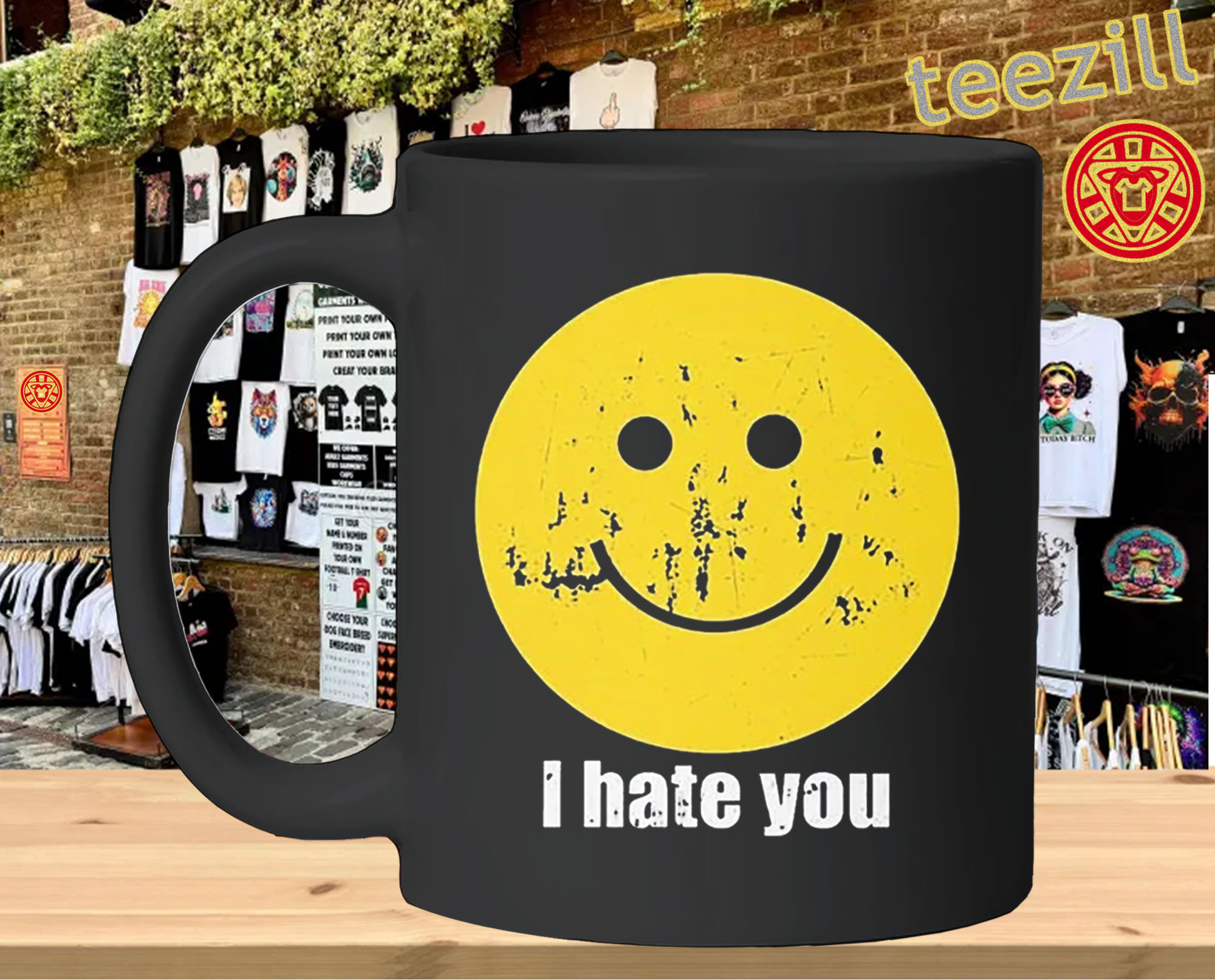 Harry Styles I Hate You Smiley Face Shirt – Viral Pop Culture Graphic TeeMug