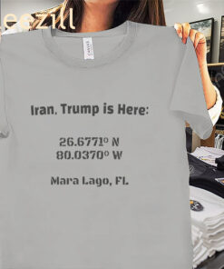 Iran–U.S. Political Commentary Shirt – Stencil Style Statement Tees