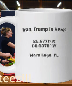 Iran–U.S. Political Commentary Shirt – Stencil Style Statement TeeMug