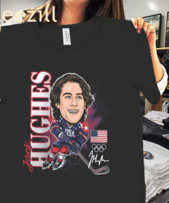 Jack Hughes USA Hockey Gold Signature Shirt – Team USA Fan Tee