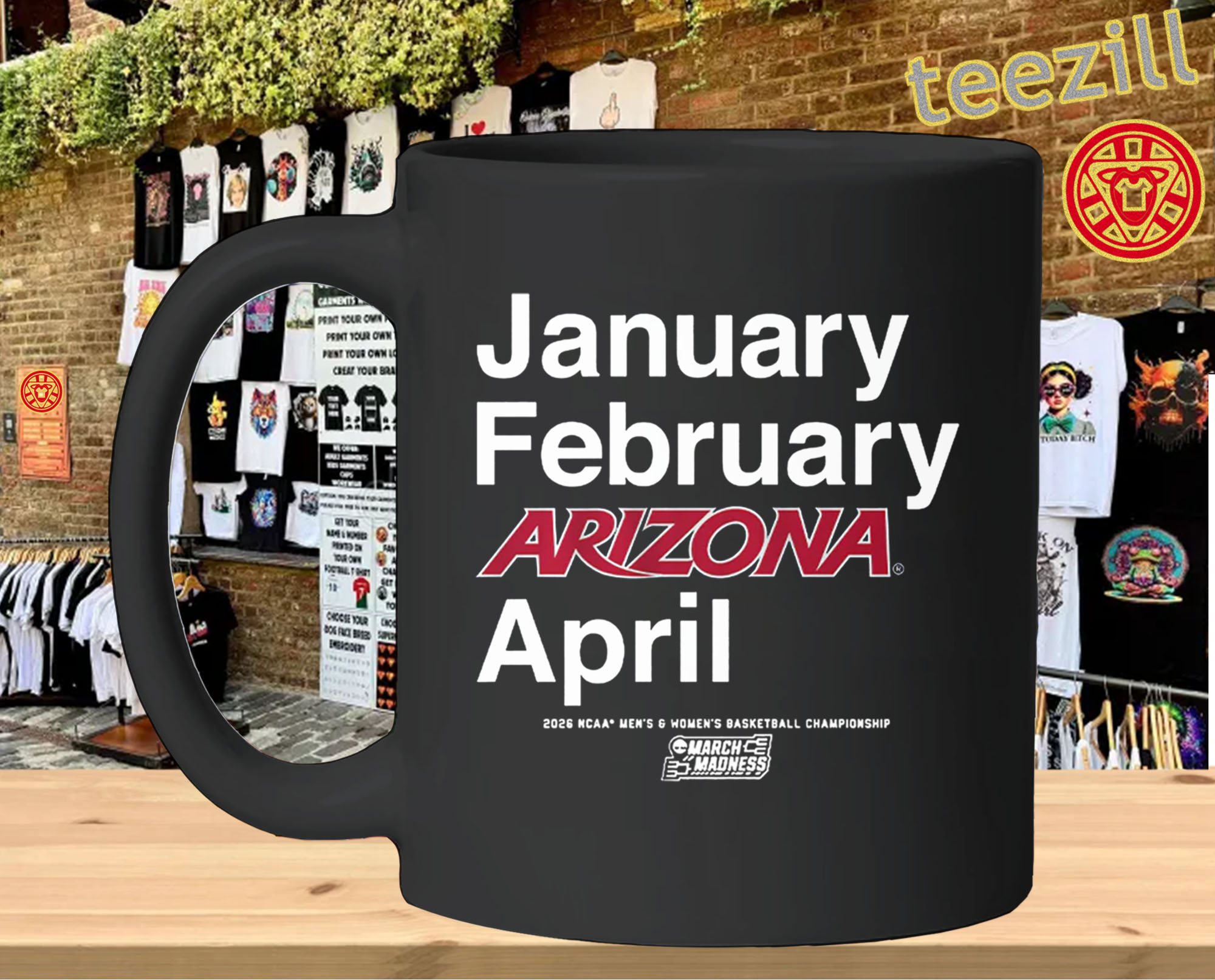 January February Arizona April Mug Design