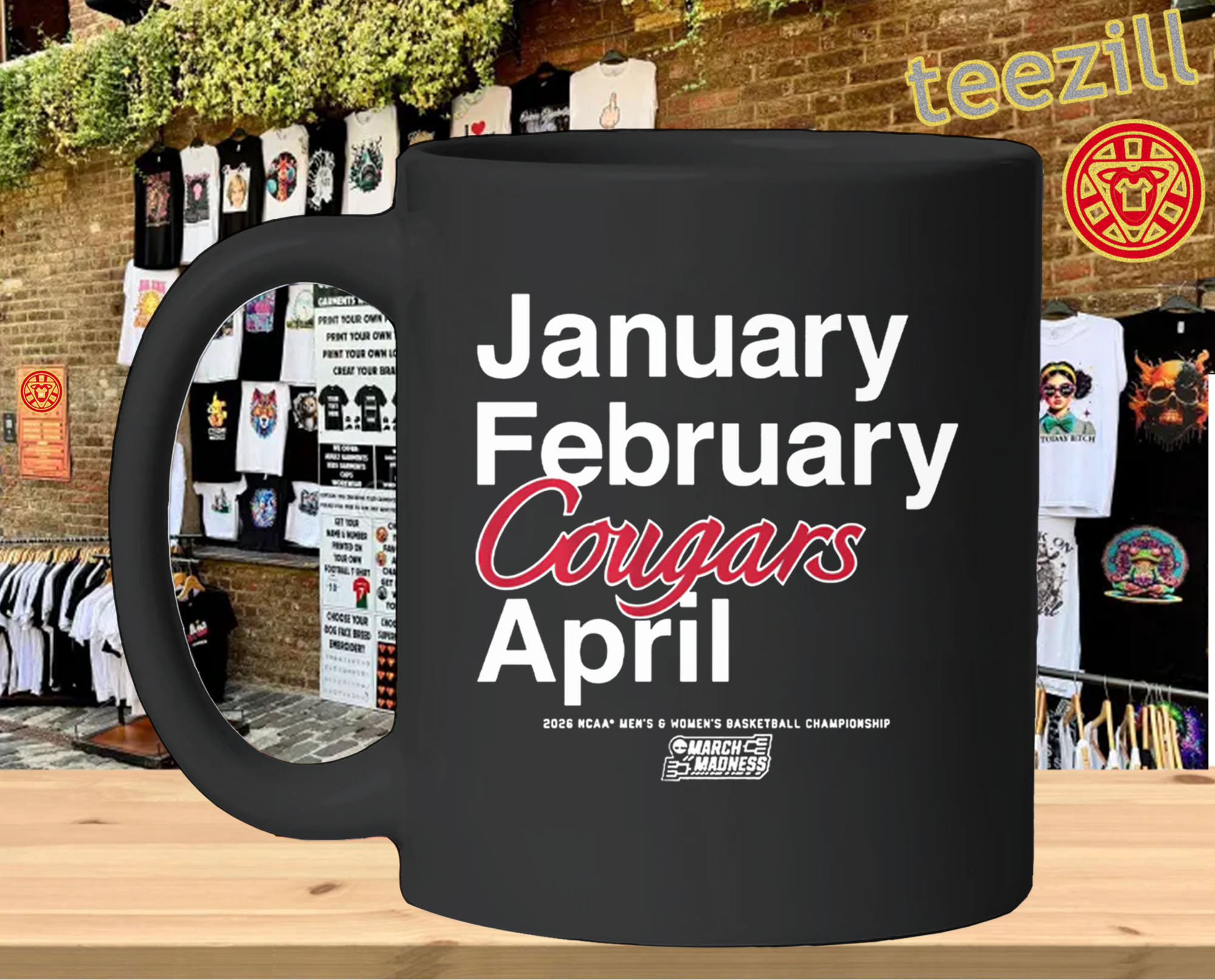 January February Cougars April Shirt – Houston Cougars March Madness 2026 Tee Mug Design