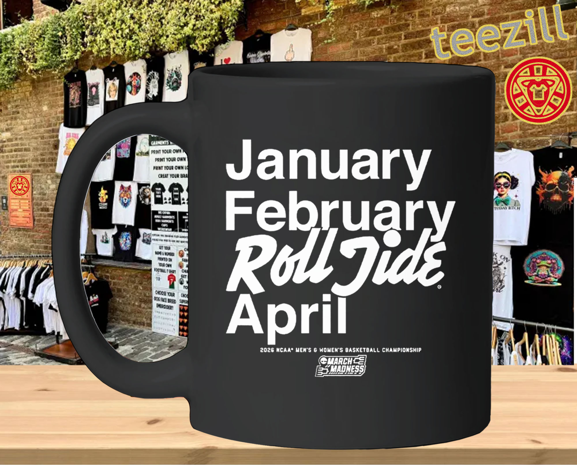 January February Roll Tide April Mug Design