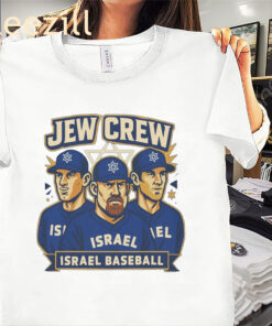Jew Crew Israel Baseball Shirt - Team Israel Baseball Fan Tee