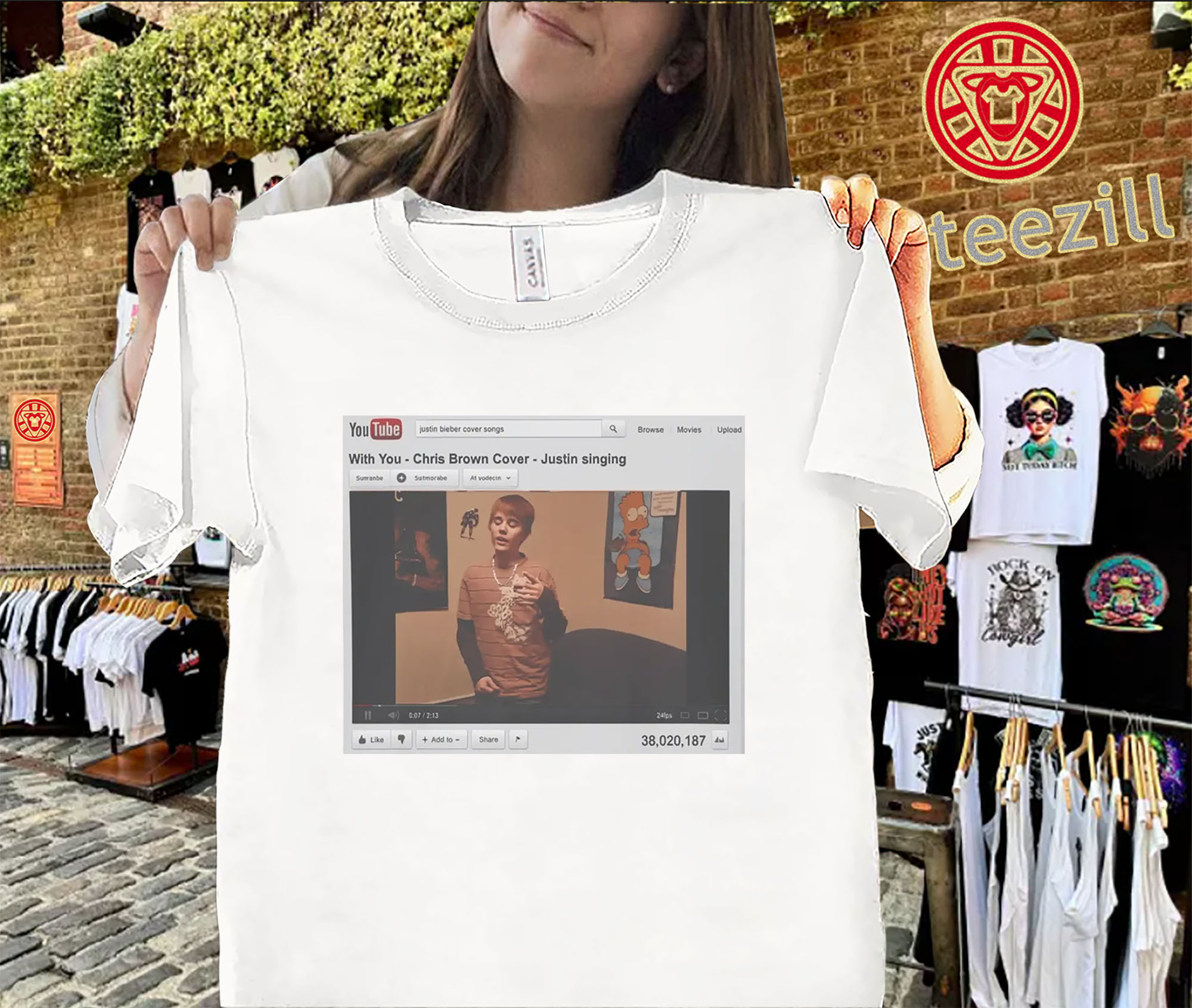 Justin Bieber “With You” Cover Shirt – Chris Brown YouTube 
