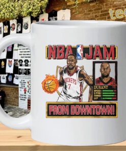 Kevin Durant Shirt – Houston Rockets NBA Jam Retro Tee Mug Design