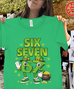 Kids Meme 67 Six Seven St. Patrick’s Day Shirt – Funny Italian Brainrot Graphic Tee