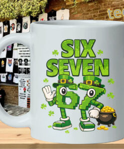 Kids Meme 67 Six Seven St. Patrick’s Day Shirt – Funny Italian Brainrot Graphic TeeMug