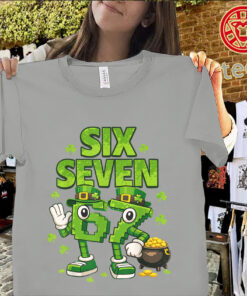 Kids Meme 67 Six Seven St. Patrick’s Day Shirt – Funny Italian Brainrot Graphic Tees