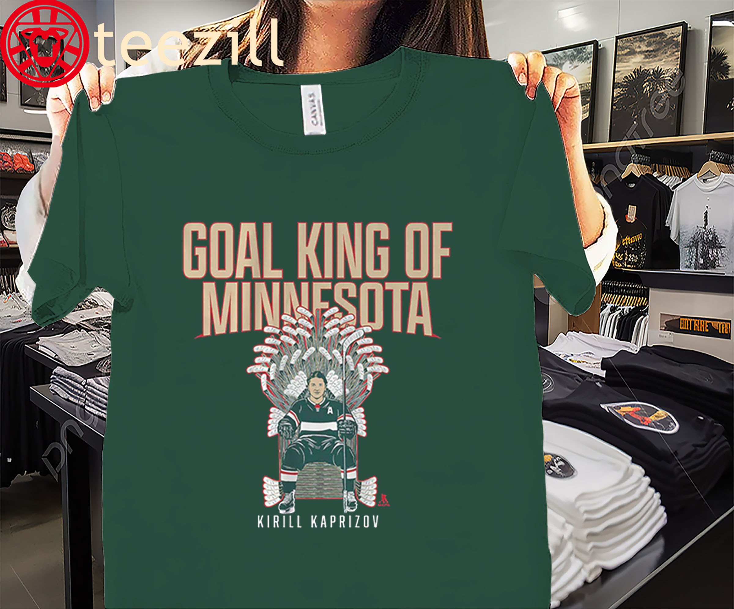 Kirill Kaprizov Minnesota Goals Record Shirt – Hockey Milestone Fan Tee