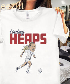 Lindsey Heaps Caricature Soccer Shirt – Women’s Soccer Fan Graphic Tee