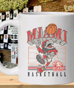 Miami RedHawks Cartoon Basketball Fan Shirt – RedHawks Tee Mug Design
