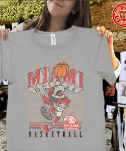 Miami RedHawks Cartoon Basketball Fan Shirt – RedHawks Tee Uniex Shirt