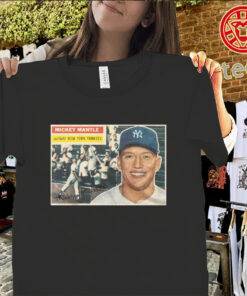 Mickey Mantle 1956 Topps Card Shirt – NY Yankees Vintage Tee