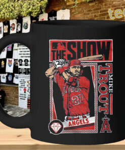 Mike Trout Angels Shirt – LA Baseball Gaming Tee The Show Inspired Mug Design