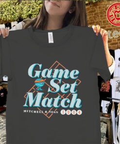 Mitchell & Ness Miami Game Set Match Shirt – Vintage Sports Style Graphic Tees