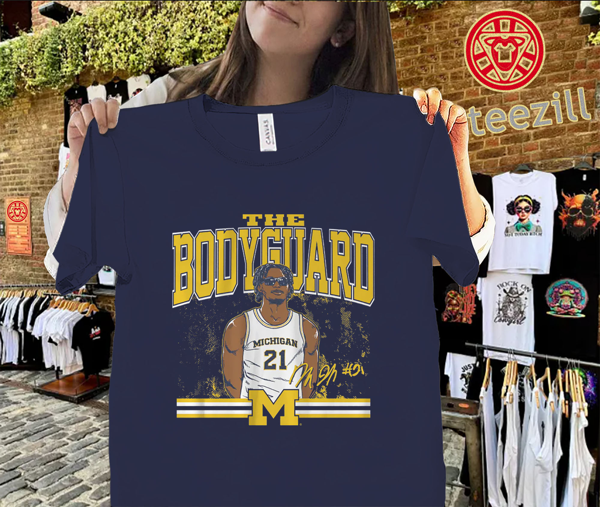 Morez Johnson Jr Shirt – The Bodyguard Michigan Basketball Tee Uniex Shirt