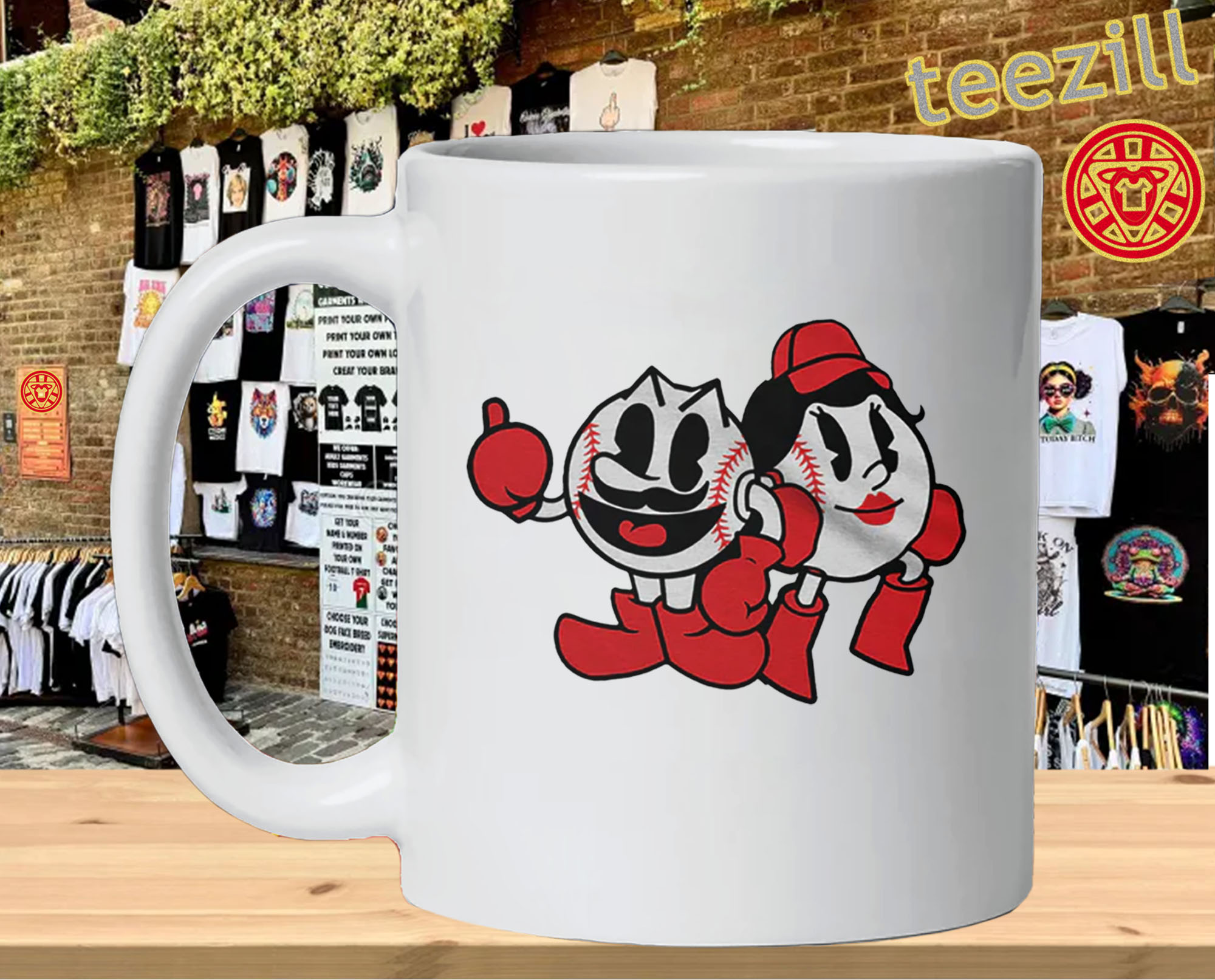 Mr. and Ms. Baseball Mug Design